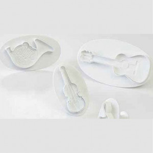 *Musical Instruments - Plastic Cutters with Extractor, Set of 4 pcs - Img 1