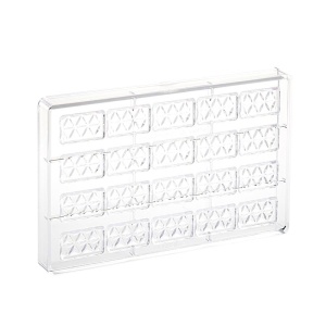 Napolitain csokoládé 4,2 x 2,5 x H 0,6 cm - Polikarbonát piramis formák, 20 üreggel - Img 2