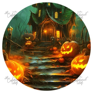 Nyomtatott cukortészta Halloween 7-es modell, Ø 20 cm - Istet cukrászda