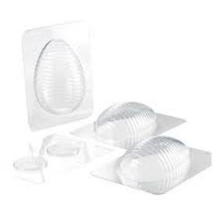 Oua 3D Ø 12.2 x H 18.5 cm - Set 2 Matrite Plastic Chocolate - Img 3