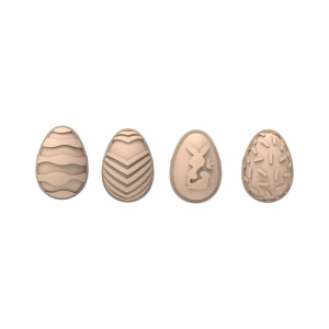 Oua Ciocolata 4 x 2.8 x H 1.4 cm - Kit Matrita Titan 24 cavitati + 4 Stampile Decor Model Paste - Img 2