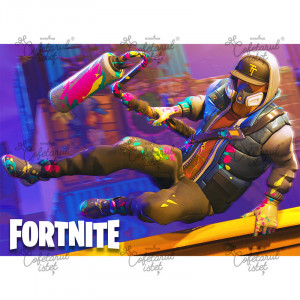 Pasta Zahar imprimata Fortnite Model 2, A4 - Cofetarul Istet