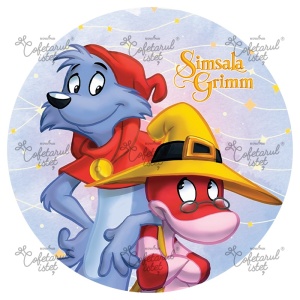 Pasta Zahar imprimata Simsala Grimm Model 1, Ø 20 cm - Cofetarul Istet