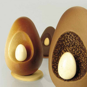 Paste Ø 11 x H 16 cm, Set Matrite Plastic 2 Subjects Chocolate