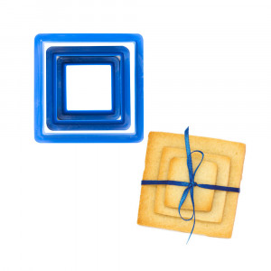Patrat - Decupatoare Plastic 3.5 - 7 x H 2.2 cm, Set 3 Buc - Img 3