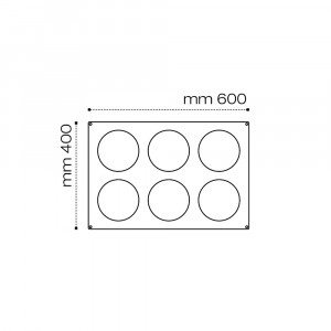 Pavoflex форма 60x40cm Ø18xH3cm дискове, 6 кухини, 150 ml - Img 7