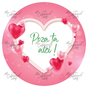 Personalised Printed Waffle Vase Personalised Pattern 3 Heart Branch, Ø 20 cm - Confectioner Istet - Img 2