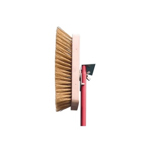 Pizza Oven Brush with Brass Brushes and Scraper, 22,5 cm, Handle 150 cm Red - Img 2