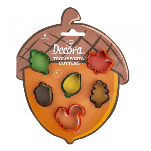 Plastic Cutters - Autumn, 2.5 - 3.9 x 4 x H 2.2 cm, 6 pcs - Img 1