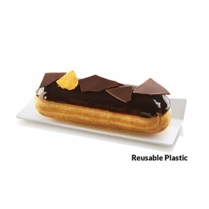 Plastic Presentation Monoportion Display Stand, White Rectangle Model, 14 x 4 cm, Set 100 pcs - Img 2