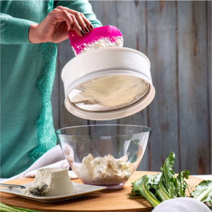 Plastic Sieve with 3 Interchangeable Stainless Steel Grids, R20xH7cm, Set of 4 pcs - Img 4