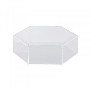 Plexiglas sideboard holder Plexiglas Transparent Hexagon Mosaic Ø 24 x H 8.5 cm - Img 1