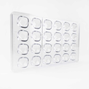 Polikarbonát forma 24 Praliné Fluid, 2,75 x 2,75 x H 1,7 cm, 10 g - Img 3