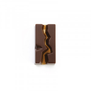 Polikarbonát forma Davide Comaschi 18-as sorozat Praliné csokoládé Abyss, 3,9 x 2 x H 1,25 cm, 10 gr.