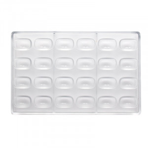 Polikarbonát forma Murano Comaschi sorozat 24 db praliné csokoládé, 3,6 x 2 x H 1,8 cm,10 gr. - Img 2