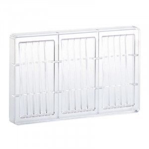 Polycarbonate mould 3 bars Peak Chocolate 100 gr, 27.5x17.5 cm - Img 2