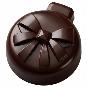 Polycarbonate mould for 20 Christmas bauble pralines, 3.3 x 4 x H 1.5 cm, 27.5 x 17.5 cm, 12 g - Img 5