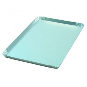 Presentation Tray Aluminium, 4 edges, 30.5 x 22.5 x H 2 cm