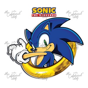 Printed Sugar Paste Sonic Model 5, Ø 20 cm - Confectioner Istet