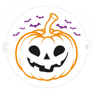 Sablon műanyag dekorációs felsőrész, modell Halloween Dovlecel, Ø 25 cm
