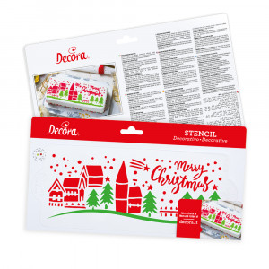 Sablon Plastic Decor Side Decor, Merry Christmas, 28 x 10 cm - Img 3