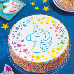 Sablon Plastic Decor Top, Model Unicorn, Ø 25 cm - Img 2