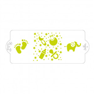 Sablon Plastic Lateral Decor Bebe, 25 x 10 cm