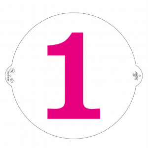 Sablon Plastic Sablon Кръгла пластмасова декоративна фигура 1, Ø 25 cm - Img 1