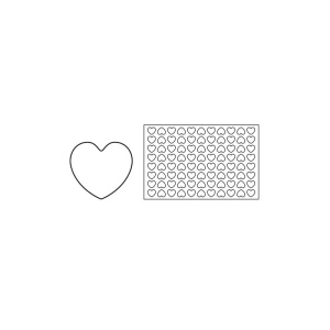 Sablon Silicone Baking Tin, Heart Pattern 88 shapes, 60x40cm - Img 2