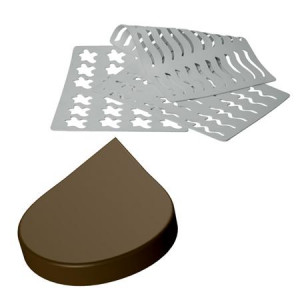 Sablon Silicone Picatura - 60 díszítés Ø 3,2 cm