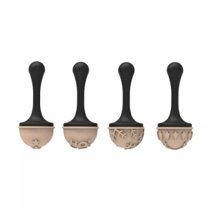 Set 4 Stampile pentru Matrite Praline Semisfere Model Craciun, Ø 3.1 x H 1.9 cm - Img 2