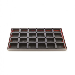 Set Tarte 8 x 8 cm, 6 Microperforated Copper + Silicon Mould 6 cavities - Img 4