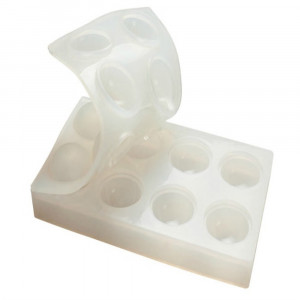 Sfere 3D Ø 5.5 cm - Matrita dubla silicon, 8 cavitati - Img 2