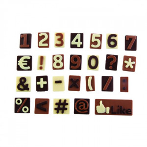 Shape Silicon Chocoice Figures-Symbols, 26 cavities - Img 2