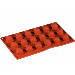 Silicon Diamond mould Ø3.5xh2.3cm, 18 cavities