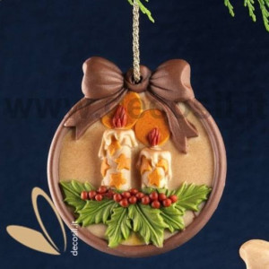 Silicon mould Candle decoration, Ø 11.5 x H 1.5 cm - Img 1