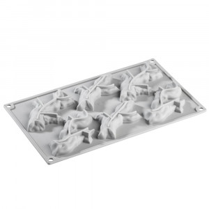 Silicon mould Gourmand Arbours 12 x 6.9 x H 1.8 cm, 6 cavities - Img 2