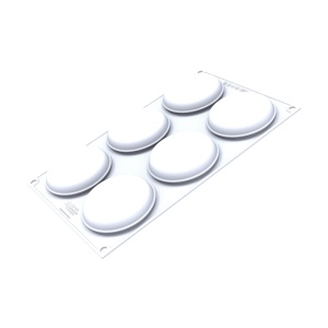 Silicon mould Sweet Round Ø 8 x H 2.1 cm, 4 cavities x 95 ml + cutter - Img 3