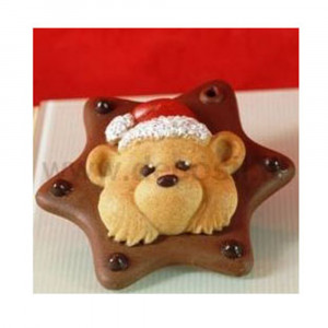 Silicon Moulding Decoration with Teddy Bear, Ø 11 x H 3 cm - Img 2