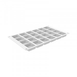 Silicon Square mould 3.7 x 3.7 x H 1.6 cm, 24 cavities, 20 ml - Img 2