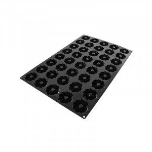Silicon Swirl Single-portion mould Ø 6.8 x h 3 cm, 40 cavities, 60 ml (SQ070) - Img 2