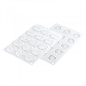 Silicon TOP mould / Plisse insert Ø 4.5 x H0.64 cm, 15 cavities (PLISSÉ 7) - Img 2