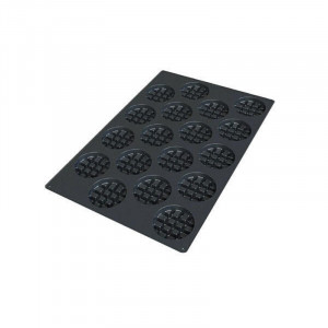 Silicon Waffel Waffel Single Portion Ø 9 x H 2.4 cm, 18 cavities, 107 ml (SQ051) - Img 2