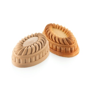Silicone Cake Tin Pleincoeur Oval 17.6 x 10.4 x H 6 cm, 665 ml - Img 1