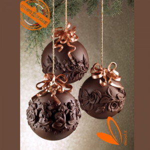 Silicone Mould Ball Decorated with Roses, Ø 13 cm - Img 3