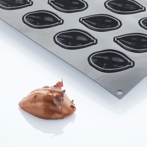 Silicone mould Mini Fruct Cacao Fruit 5.5 x 3.5 x H 2.3 cm, 6 cavities, 20 ml - Img 1