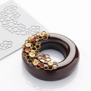 Silicone mould PavoDecor PavoDecor Circles Half-Moon Shape, 3 cavities 13.8 x 8.4 x H 0.2 cm, 5.6 ml - Img 2