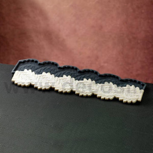 Silicone moulding Art Deco lace border, 30x5.1cm - Img 1