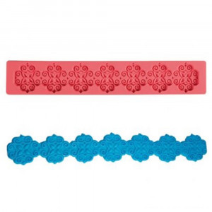 Silicone moulding Lace border, 28.5x4.2cm - Img 1