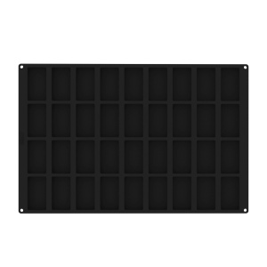 Silicone Rectangle Single Serving Silicone Mould 8.7 x 4.8 x H 1.5 cm, 36 cavities, 61 ml (SQ095) - Img 2